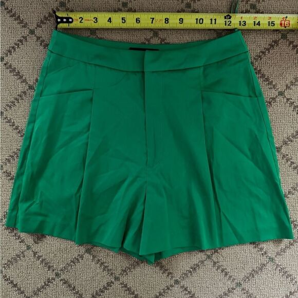Zara emerald green satin shorts NWT S - Picture 4 of 9
